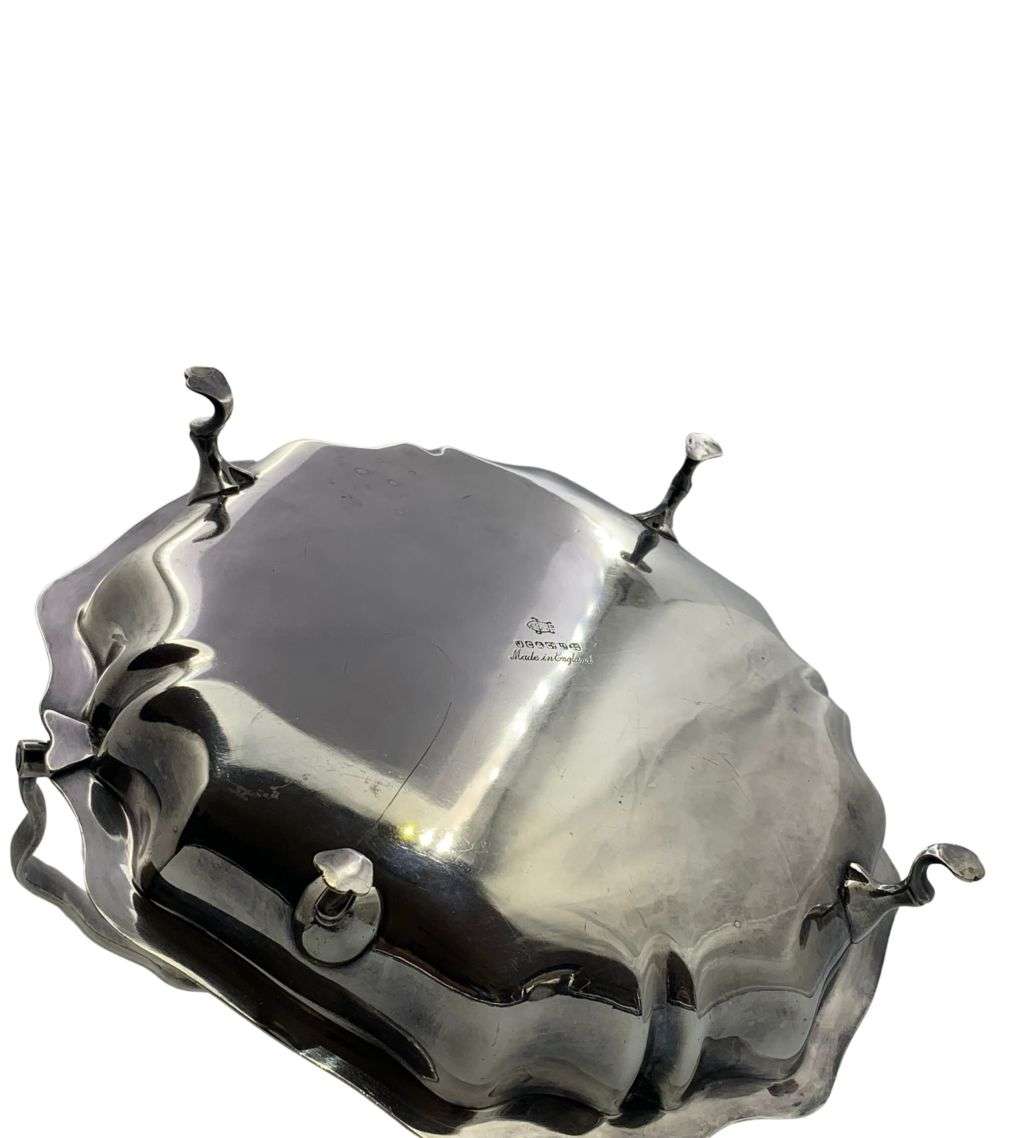 Antique Basket Tray with Handle - JC & Co Ltd EPNS Made in England c.1914