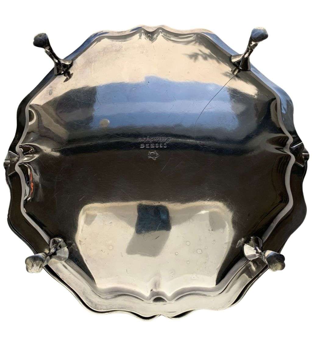 Antique Basket Tray with Handle - JC & Co Ltd EPNS Made in England c.1914