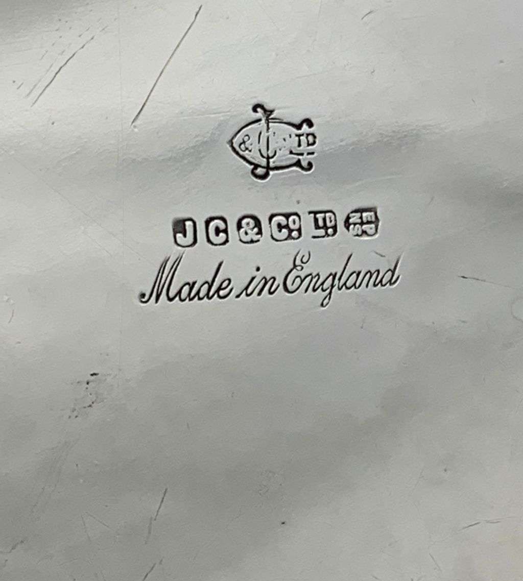 Antique Basket Tray with Handle - JC & Co Ltd EPNS Made in England c.1914