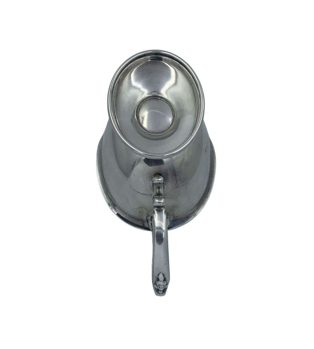 Vintage Silver Plate Gravy Boat with Oval Footed Base