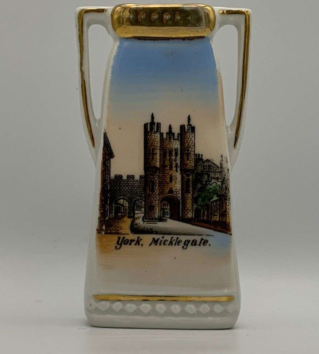 Lot of 8 Miniature Souvenir Collectables - York, Stoke on Trent, Delft, Floral China