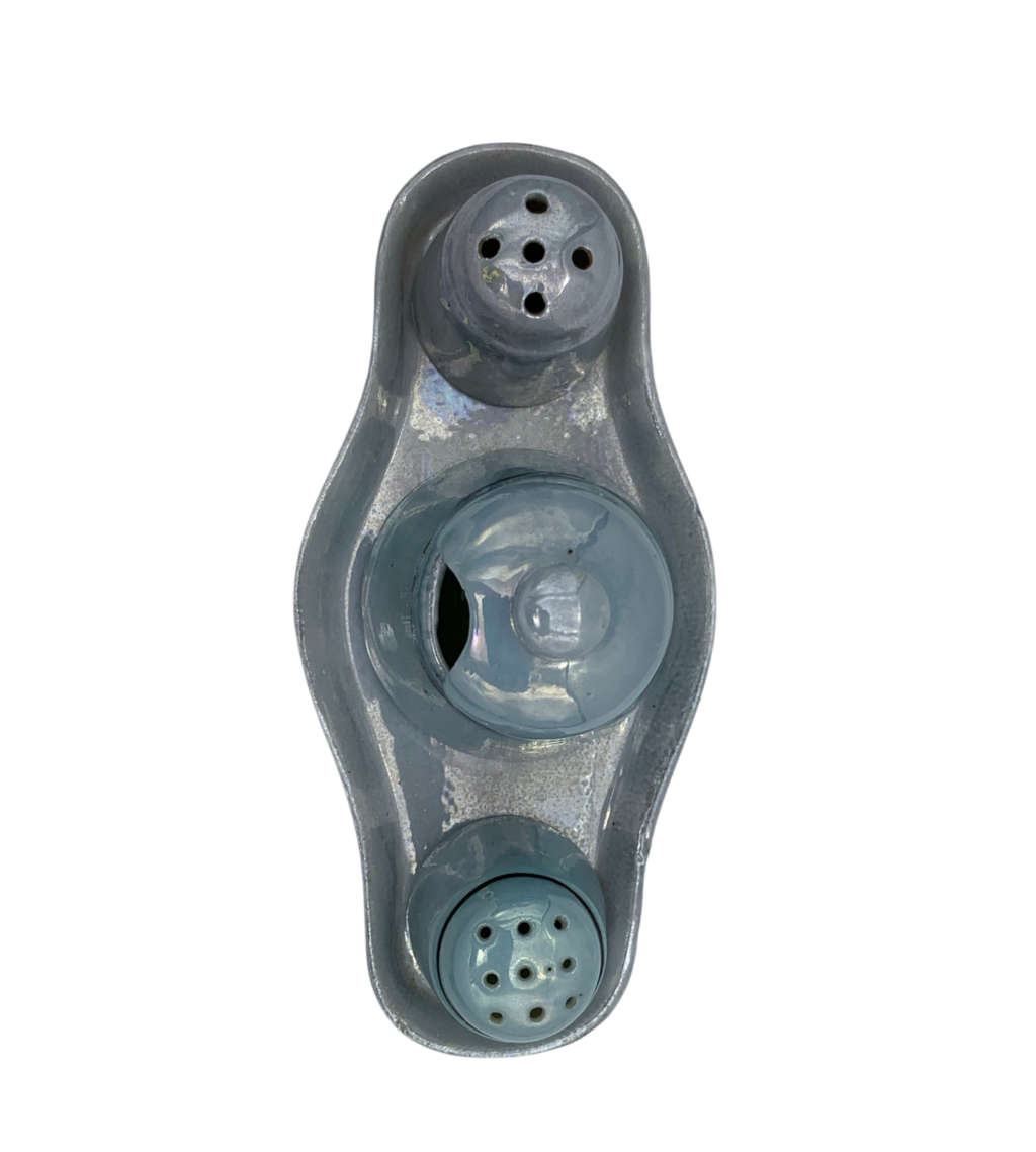 Reduced ! Antique Japanese Lusterware Condiment Set, Foreign Made in Japan