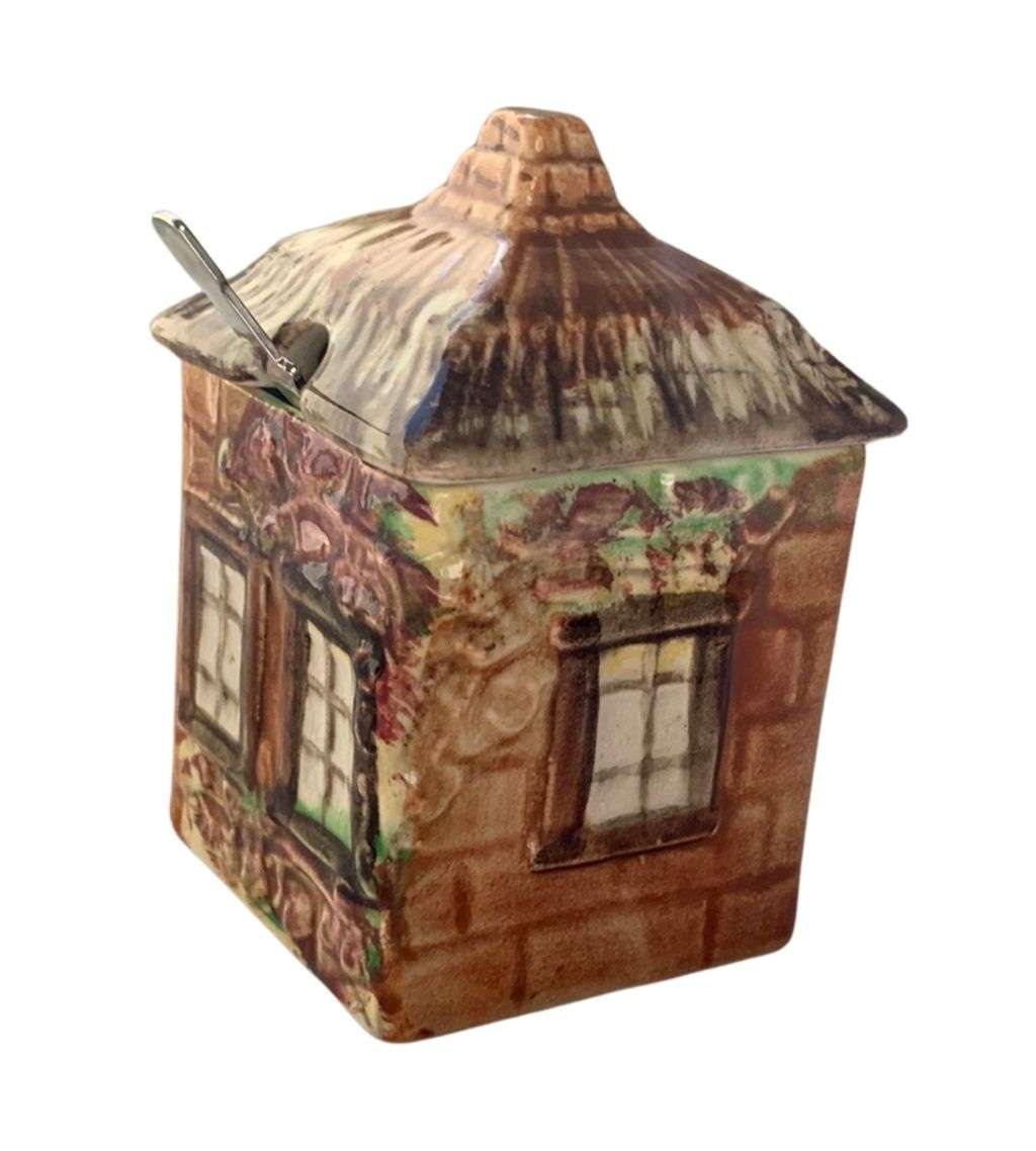 Vintage Price Bros Cottage Ware Sugar Bowl with Lid c.1934-1961