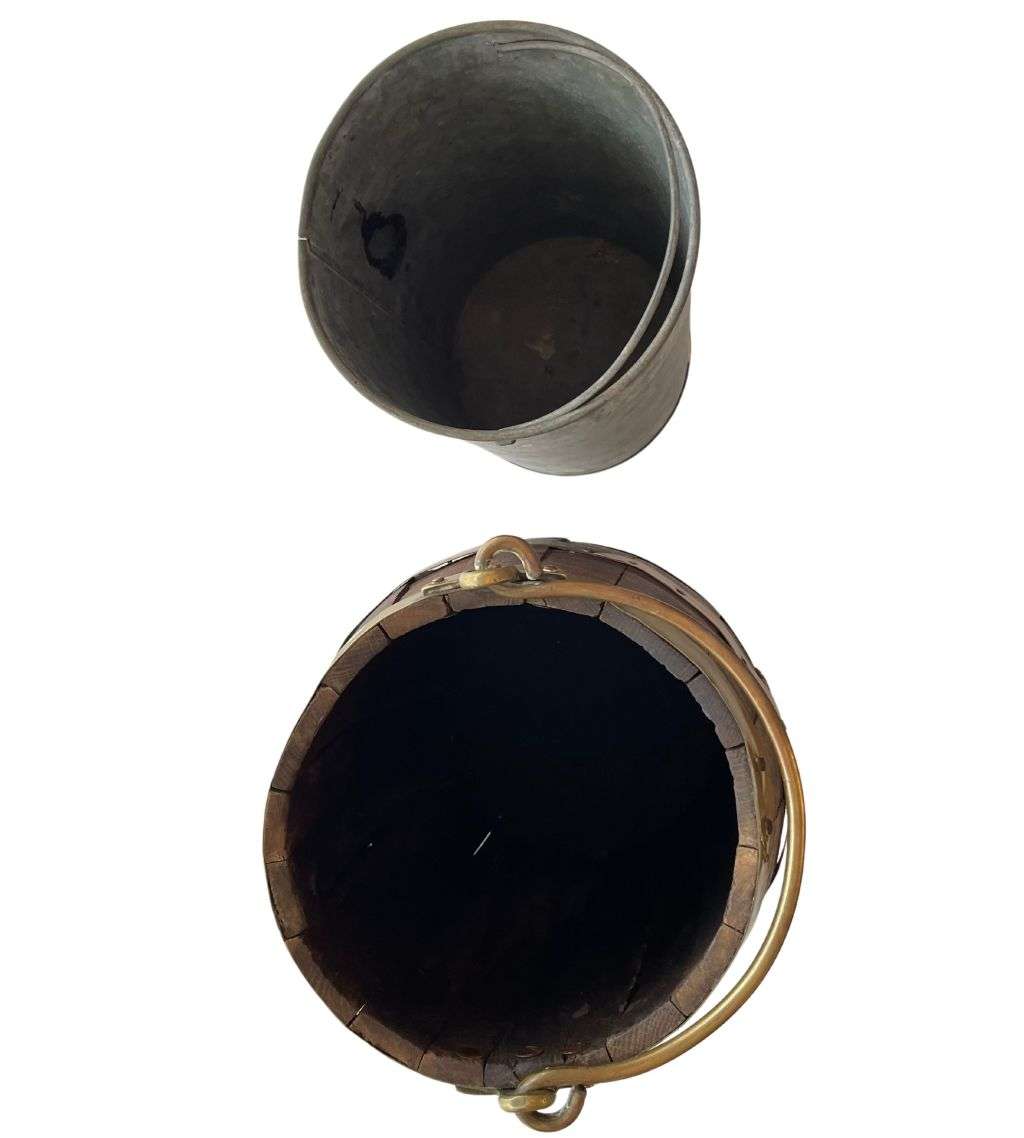 Reduced ! English Oak Barrel Bucket: An Antique Vessel