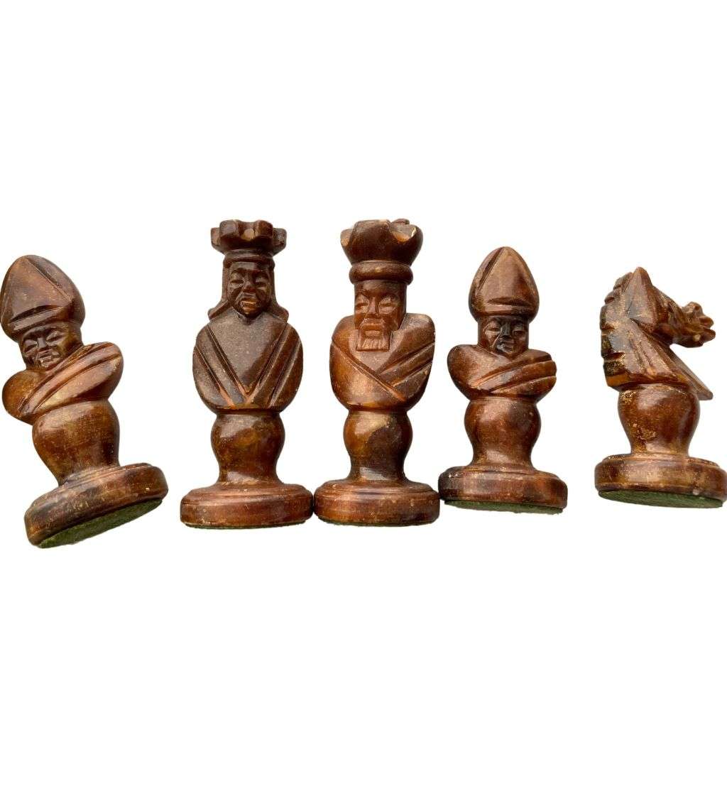 Rare Vintage Alabaster Chessboard Set - Handcrafted in Italy, 1960s-70s