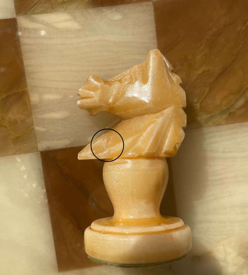 Rare Vintage Alabaster Chessboard Set - Handcrafted in Italy, 1960s-70s