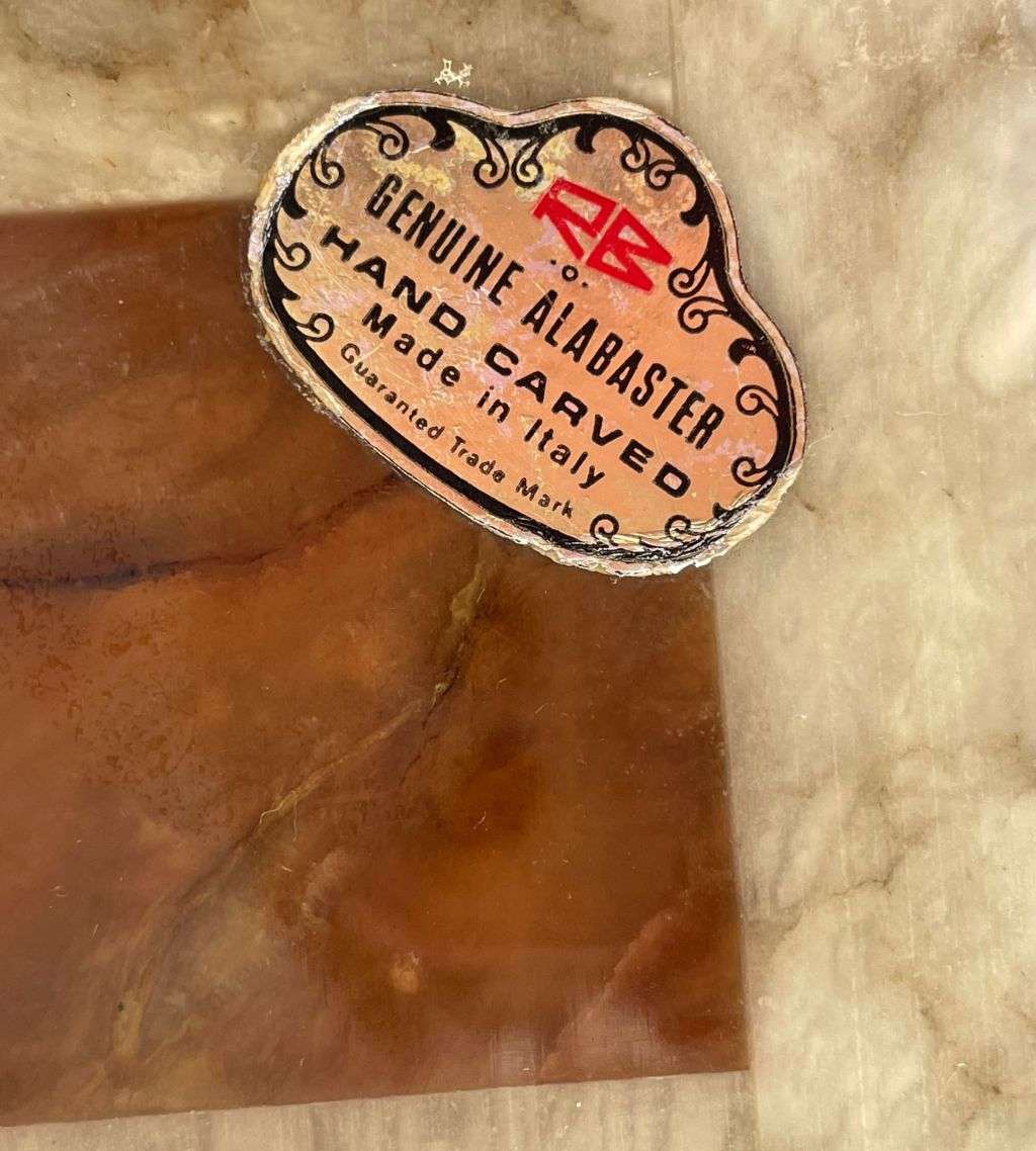 Rare Vintage Alabaster Chessboard Set - Handcrafted in Italy, 1960s-70s