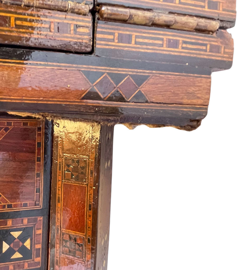 Reduced! Moorish Middle Eastern Arabesque Mosaic Games Table - Intricate Mother of Pearl Inlay