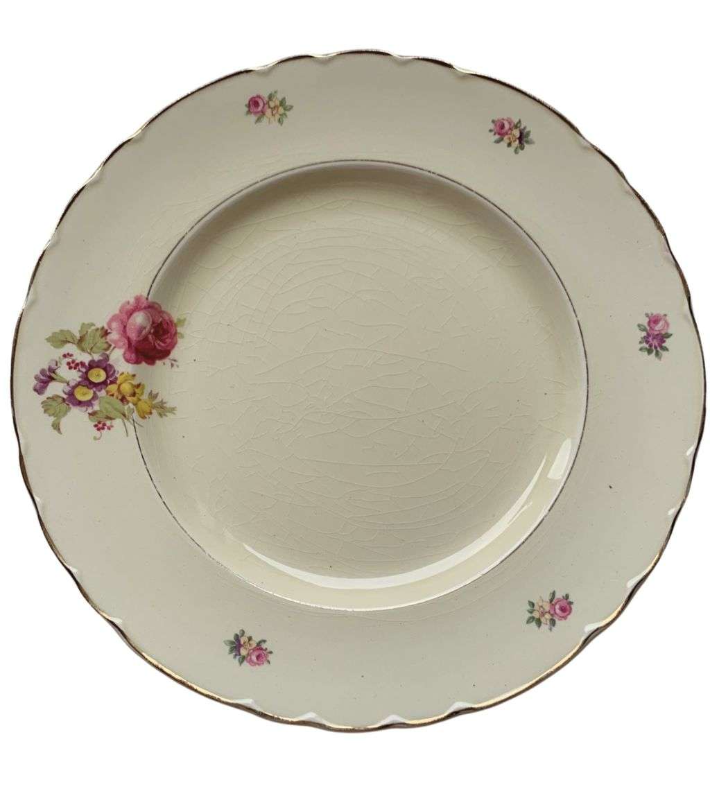 Vintage Cottage Core Collection: 15-Piece Rustic Antique Shabby Chic China Set with Plate Hangers