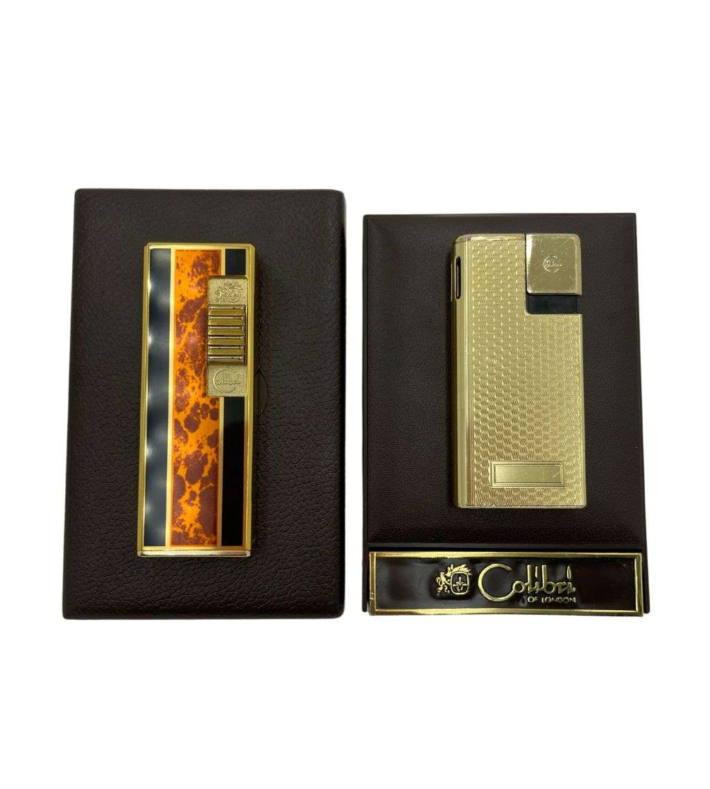 Vintage Colibri Lighters Sets with Original Boxes - Collectible Duo - Please read
