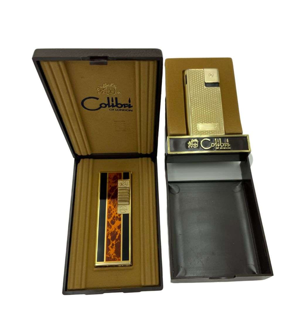 Vintage Colibri Lighters Sets with Original Boxes - Collectible Duo - Please read