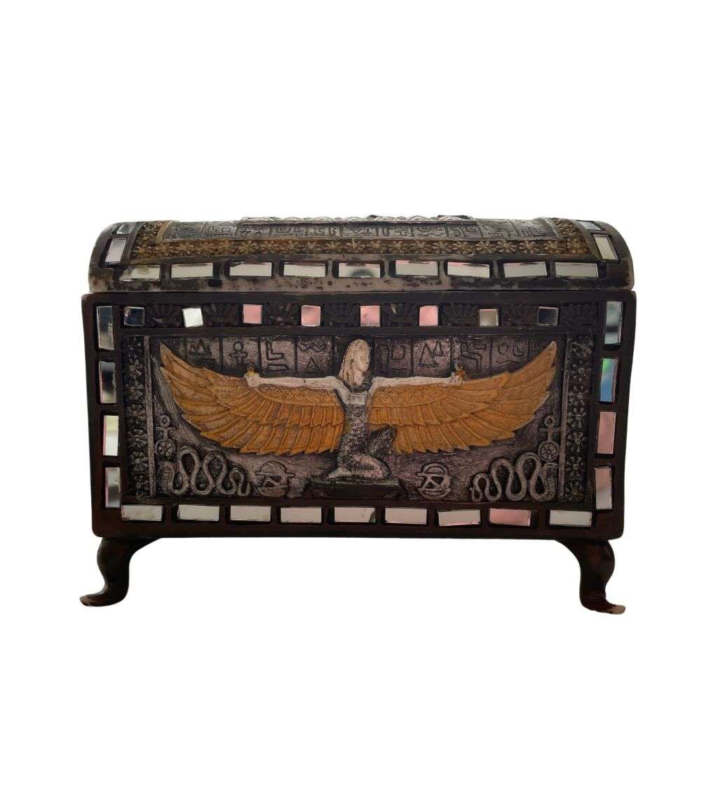 Pair of Large 51cm Tutankhamun Figurines - The Leonardo Collection - Vintage Resin - Discounted