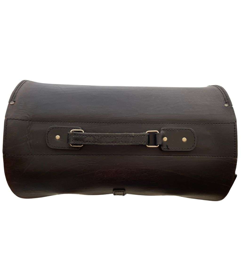 Reduced ! Vintage Genuine leather SA Rugby Bag with Terence Name, Springbok, and Protea Marks