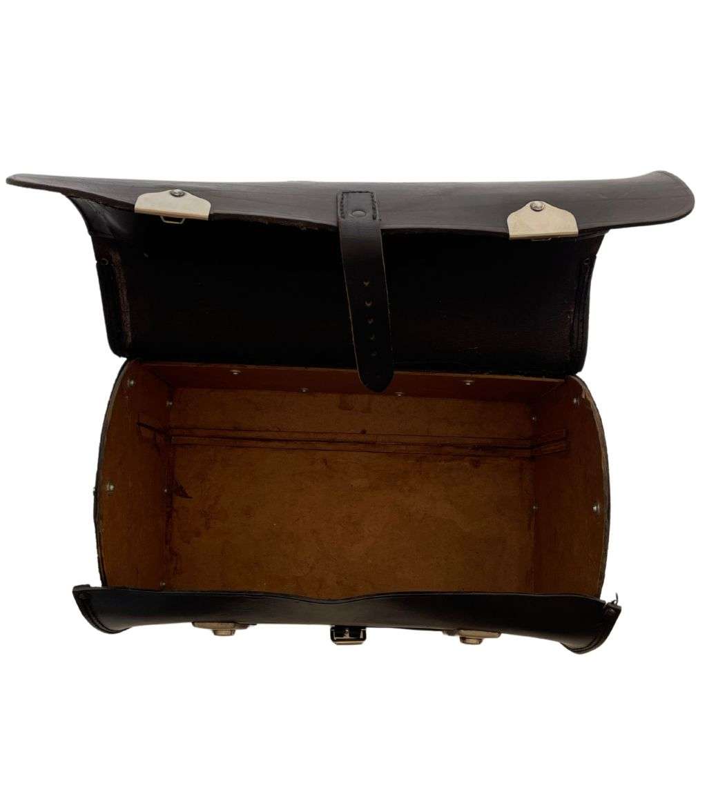 Reduced ! Vintage Genuine leather SA Rugby Bag with Terence Name, Springbok, and Protea Marks