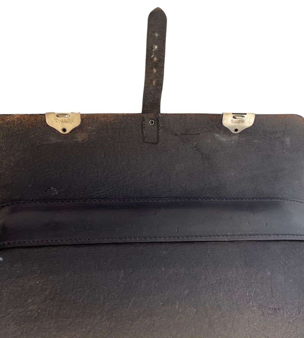 Reduced ! Vintage Genuine leather SA Rugby Bag with Terence Name, Springbok, and Protea Marks