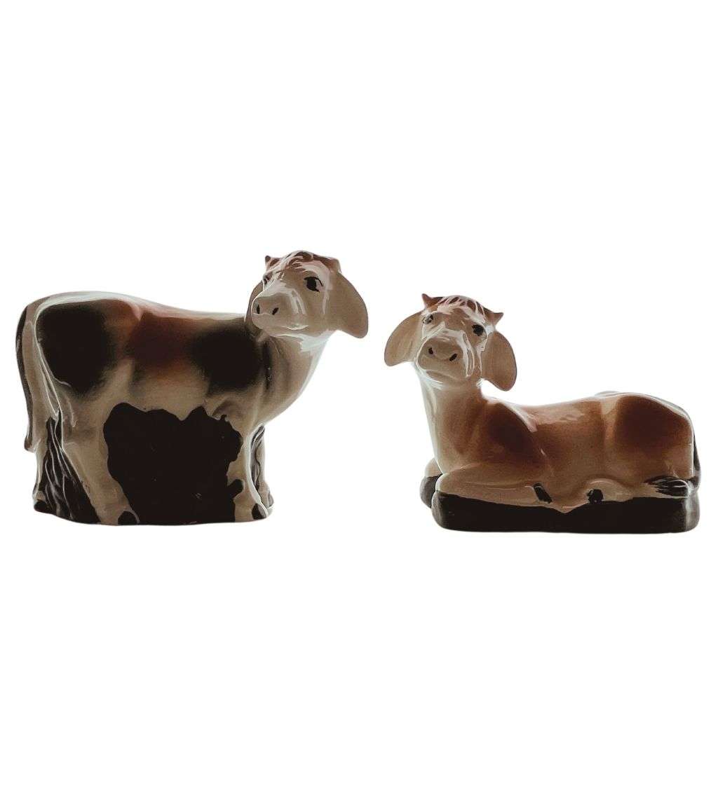 Vintage Ceramic Cows 2 Piece Set