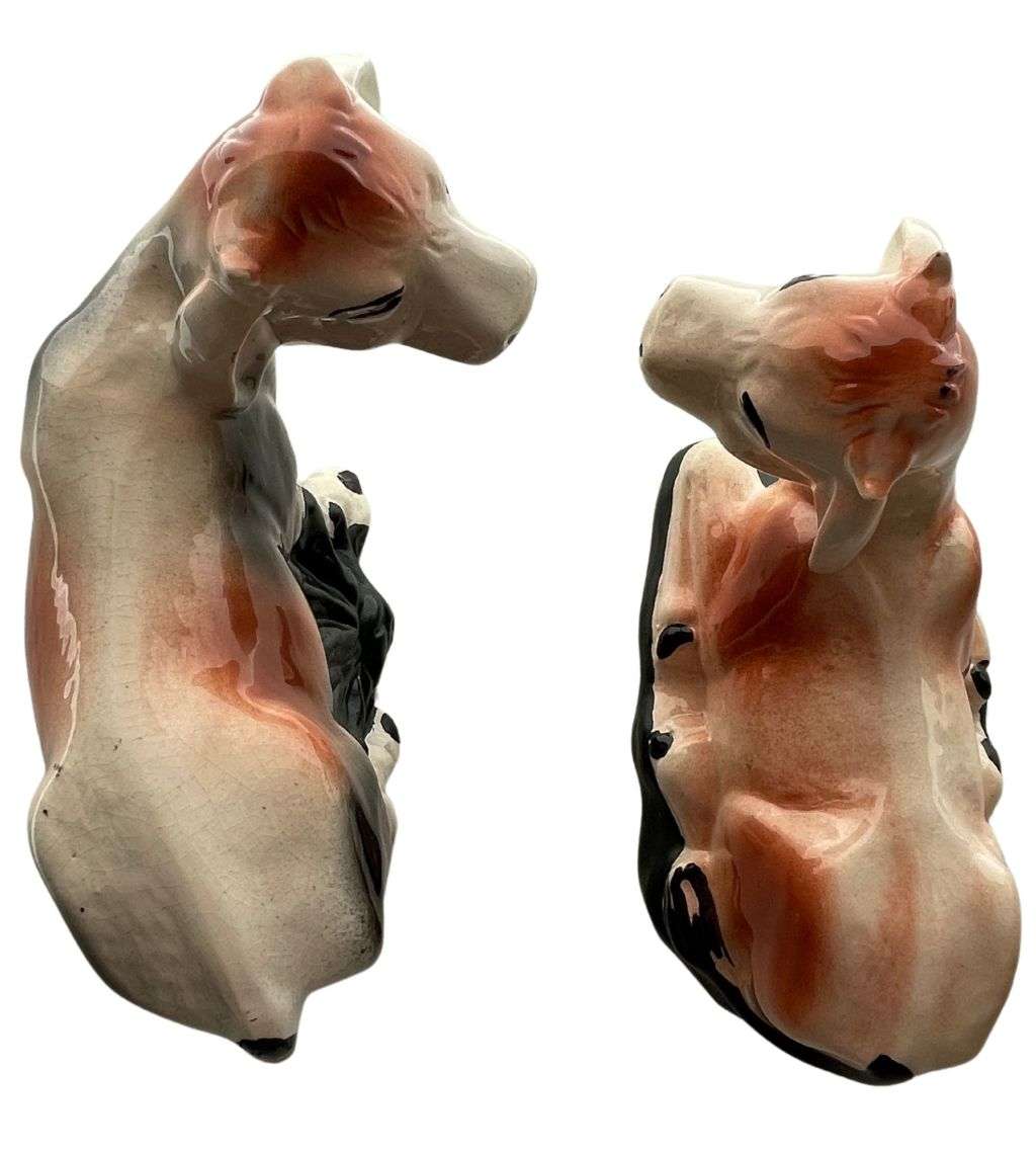 Vintage Ceramic Cows 2 Piece Set
