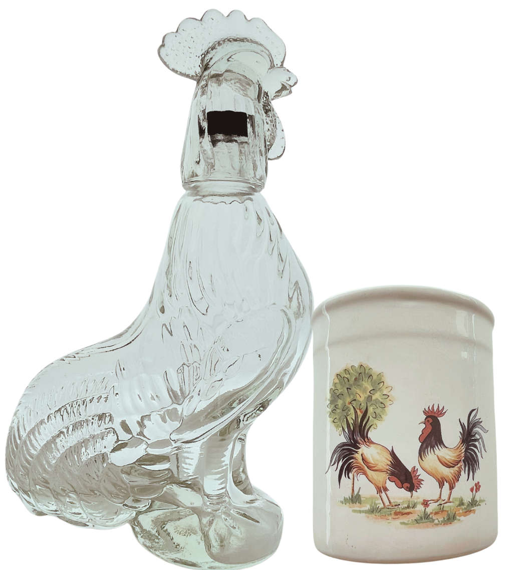 2 Piece Farmhouse Rooster Collectibles Set - Vintage Charm for Your Home
