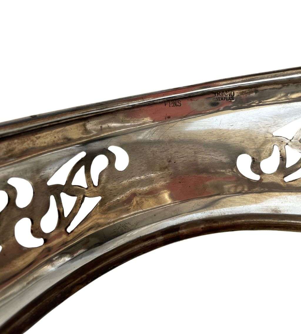 3-Piece Vintage Silver Plated Serving Bowl Holders Set - Elegant Tableware Collection