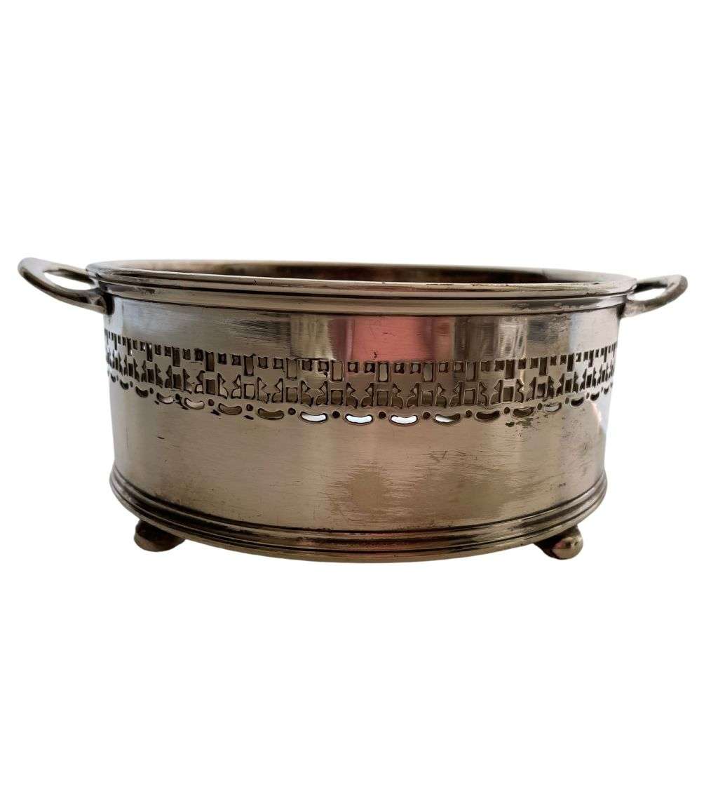 3-Piece Vintage Silver Plated Serving Bowl Holders Set - Elegant Tableware Collection