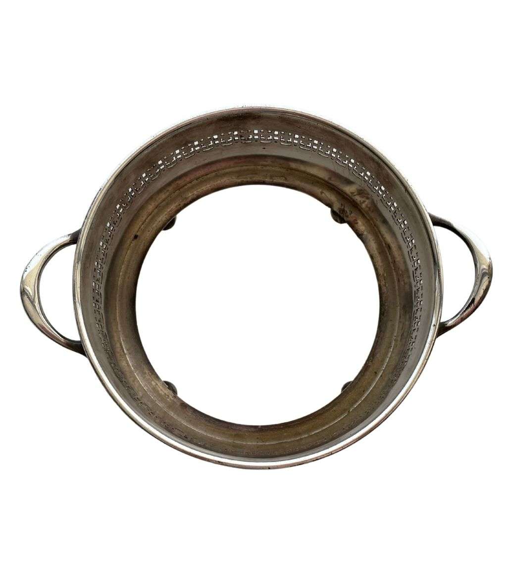 3-Piece Vintage Silver Plated Serving Bowl Holders Set - Elegant Tableware Collection