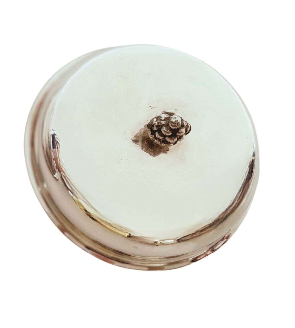 Vintage Seranco EPNS BM Mount Lidded Butter Dish - Vine Design Trim