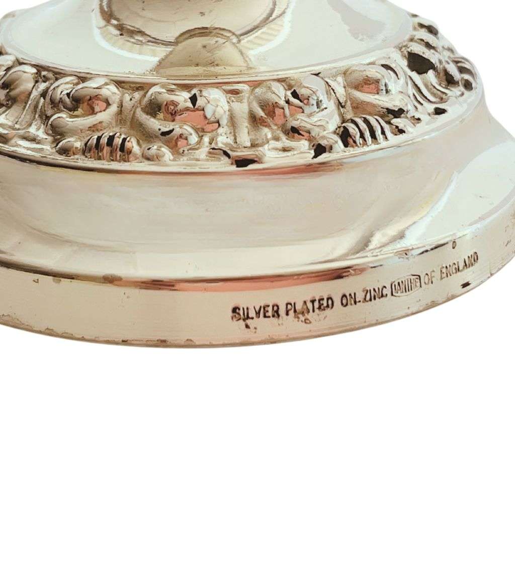 Ianthe Silver Plated Candelabra & Flower Vase Set - Ornate English Elegance 60`s-1970s