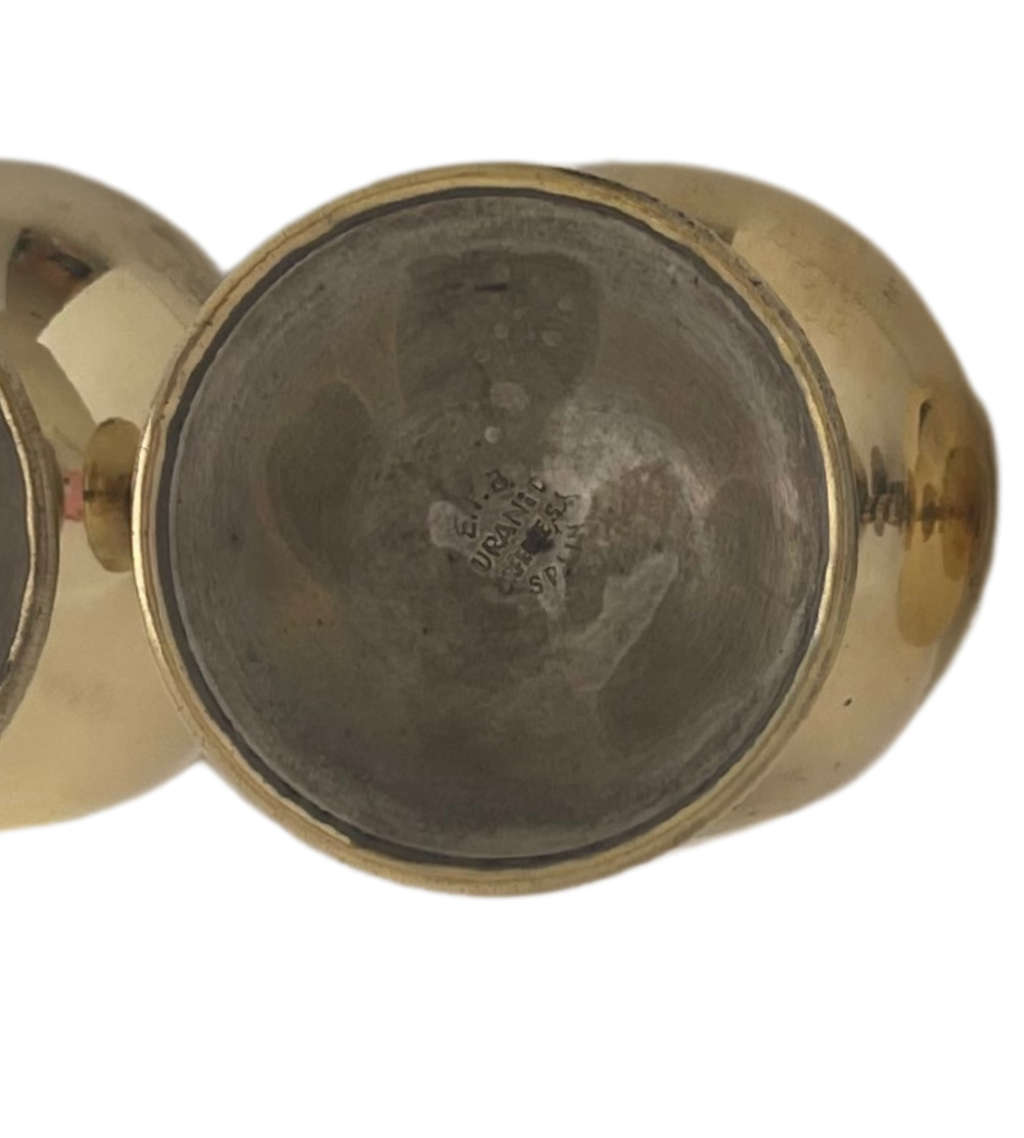 4-Piece Grapevine Stem Spanish Silverplated Wine Goblets - URANI DRFEBRES SPAIN 1931 SP, 10.5cm