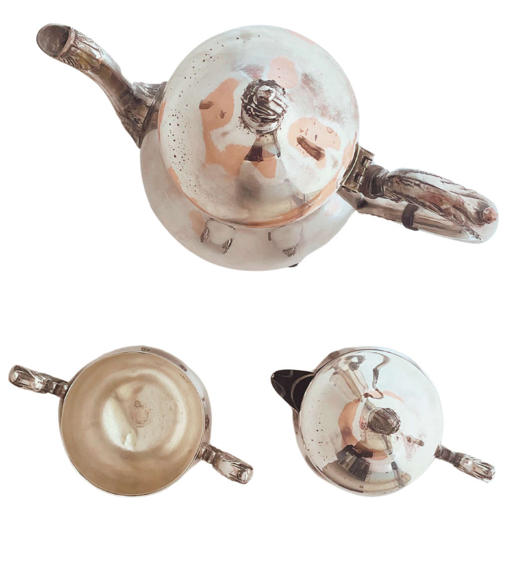 Vintage 1970s Emess Silver-Plated Balmoral Cutlery Pattern Coffee and Tea Pot Set - 4 Pieces