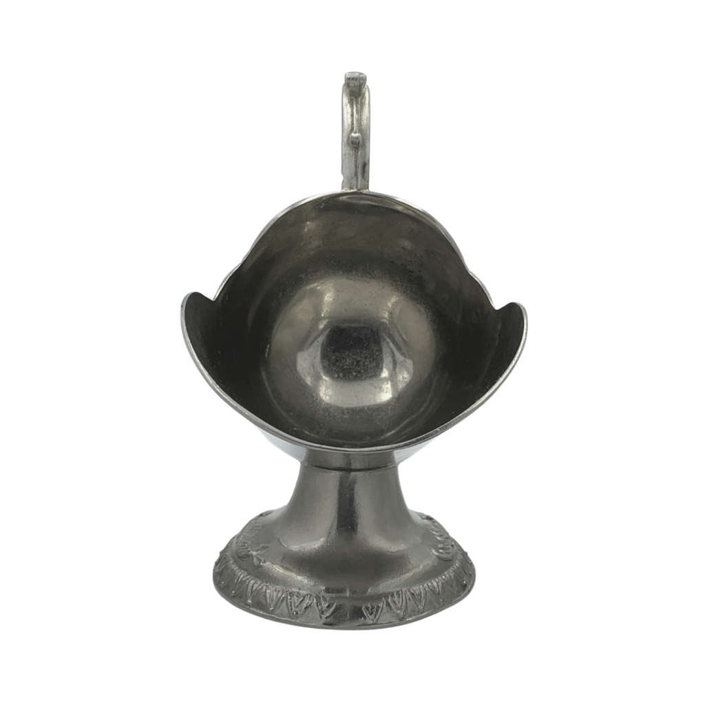 Vintage Ornate Sugar Scuttle Bowl with Hanging Scoop