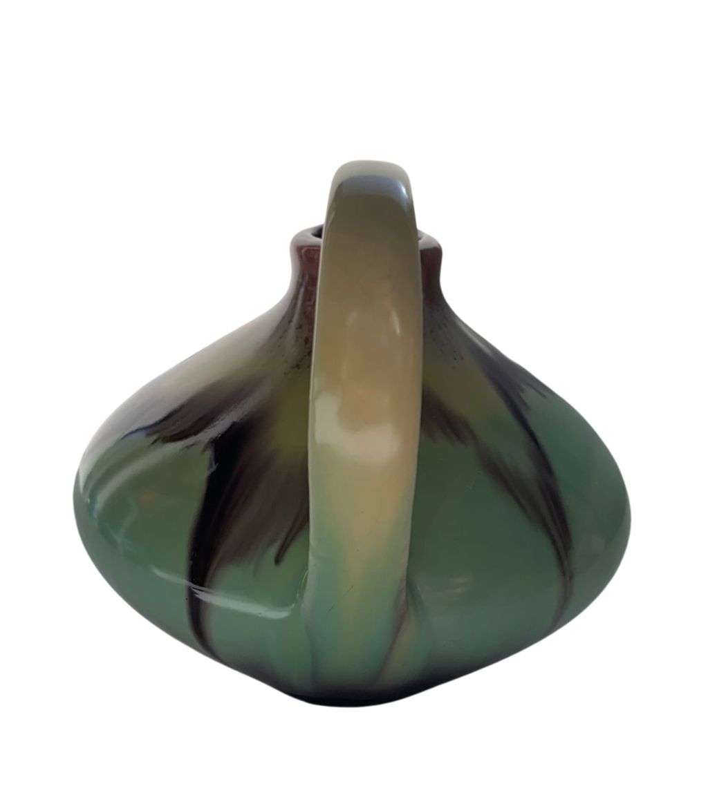 Yellow Brown Celadon Drip Ü-Keramik Mini Jug/Pitcher - West German Pottery