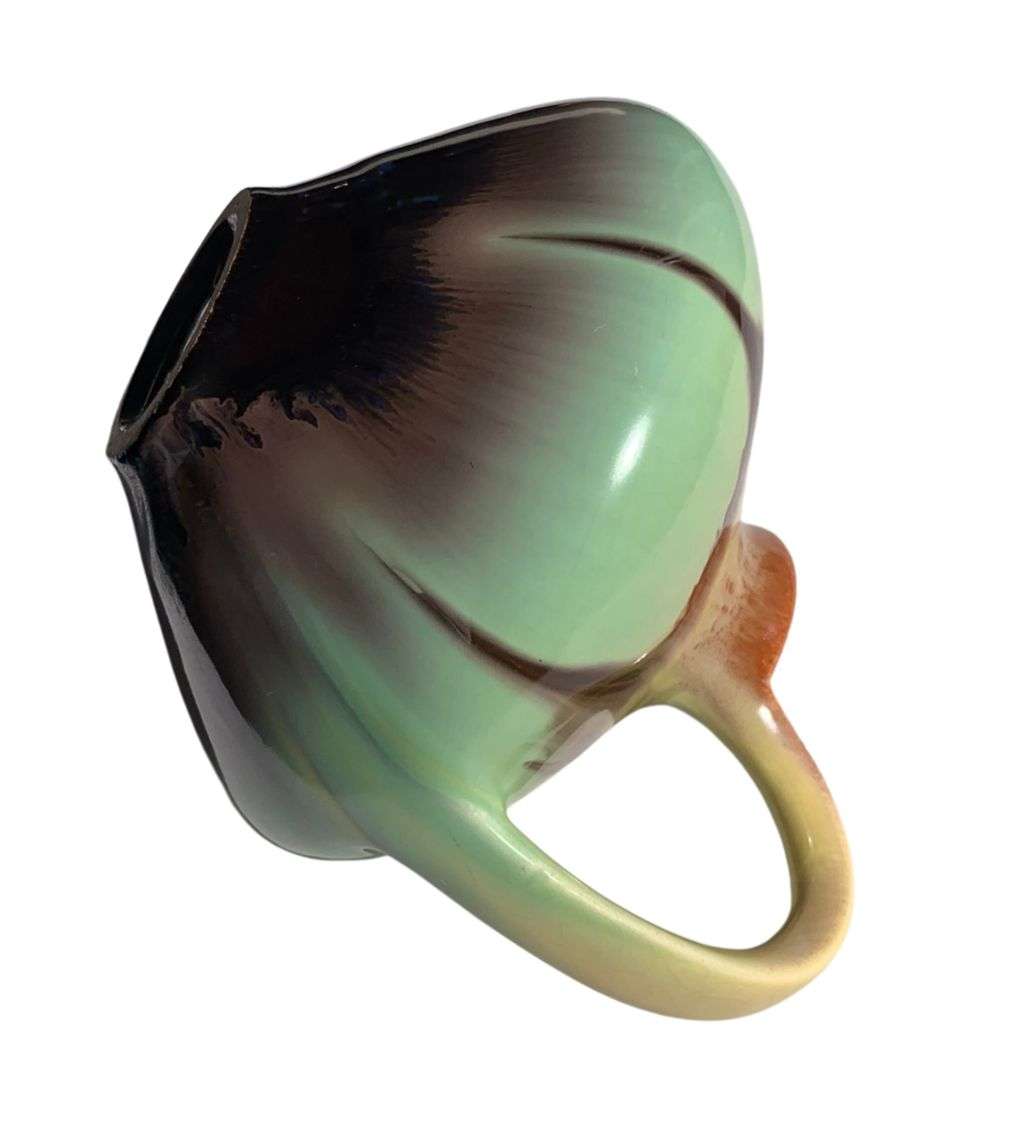 Yellow Brown Celadon Drip Ü-Keramik Mini Jug/Pitcher - West German Pottery