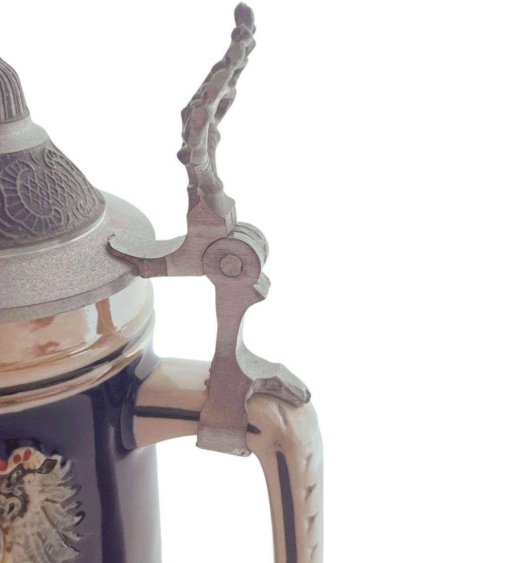 German Bavaria Beer Stein: Alwe Made, 20cm, Frankfurt, Berlin, Neuschwanstein Pictorials