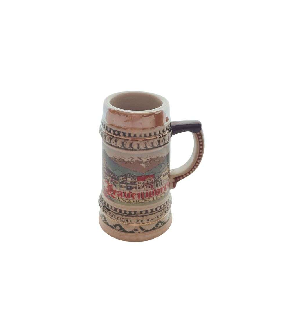German Bavaria Beer Stein: Alwe Made, 20cm, Frankfurt, Berlin, Neuschwanstein Pictorials