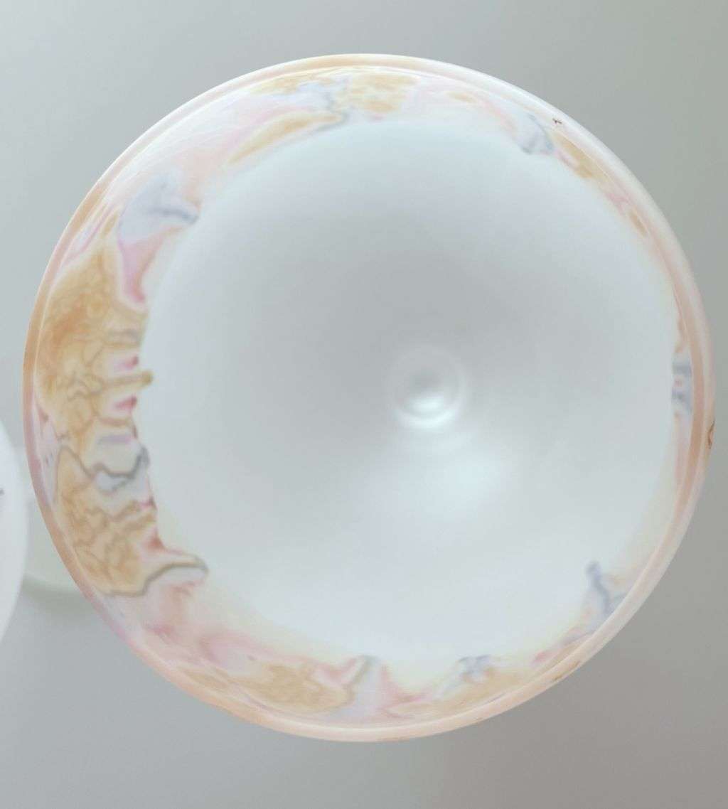 Art Nouveau Reuben 6-Piece Hand-Painted Hebron Frosted Crystal Wine Set - Holyland