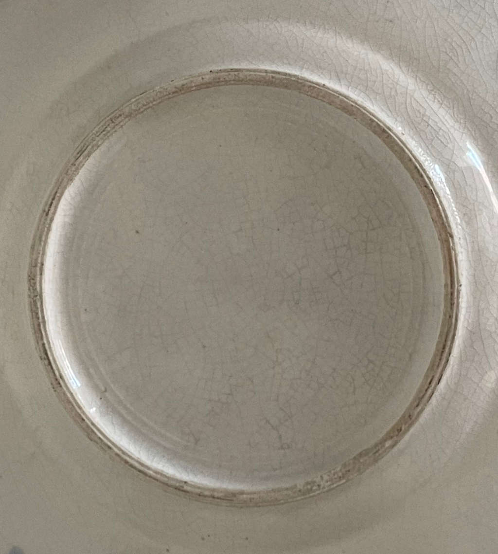 Genuine 1920s Blue Willow Square Side Plate - Art Deco Design, Unmarked, 15cm