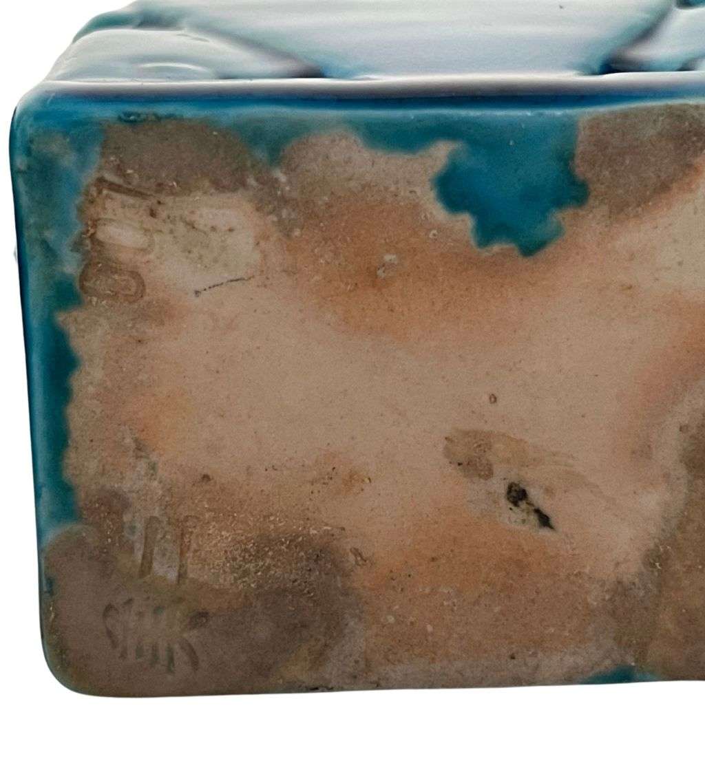 Antique Pair of Jingdezhen Ware Foo Dogs in Turquoise-Blue Glaze