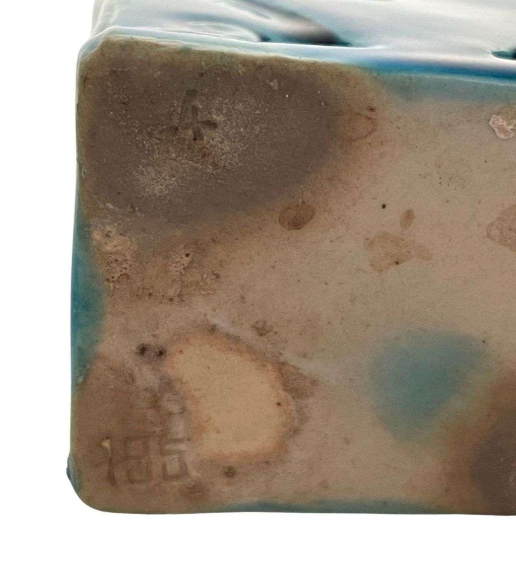 Antique Pair of Jingdezhen Ware Foo Dogs in Turquoise-Blue Glaze