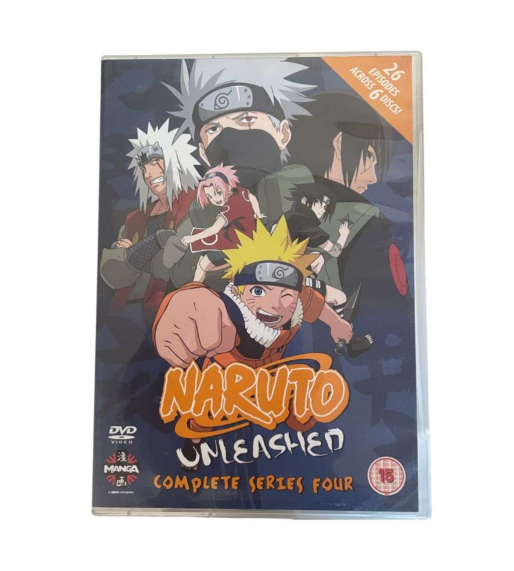 Huge 15-Piece Naruto Episodes Dvd and Manga Paperback Book Set - Complete Adventures and Stories