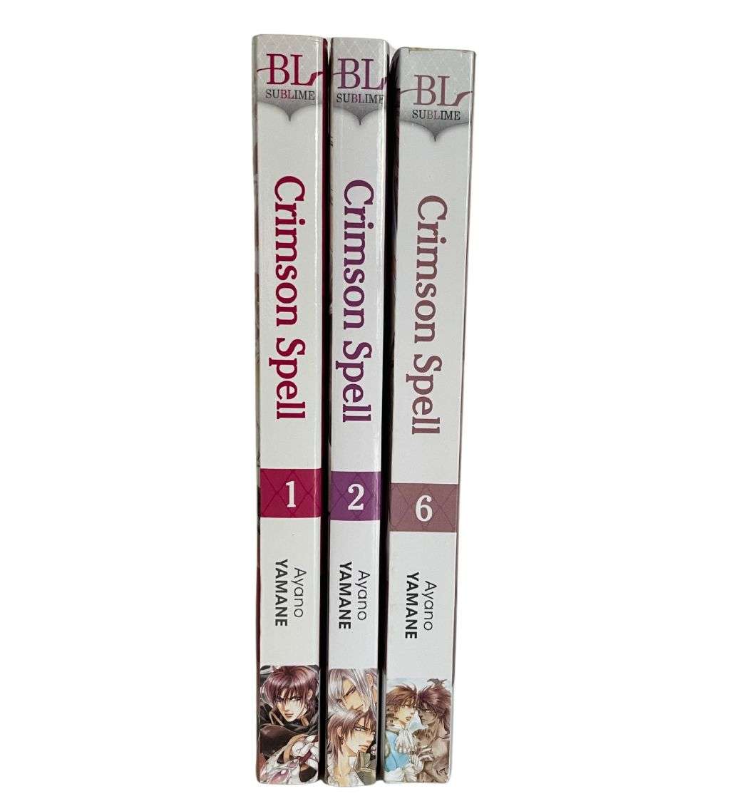 Set of 3 The Crimson Spell Manga Books (Vol. 1, 2, & 6) by Ayano Yamane - Explicate Content