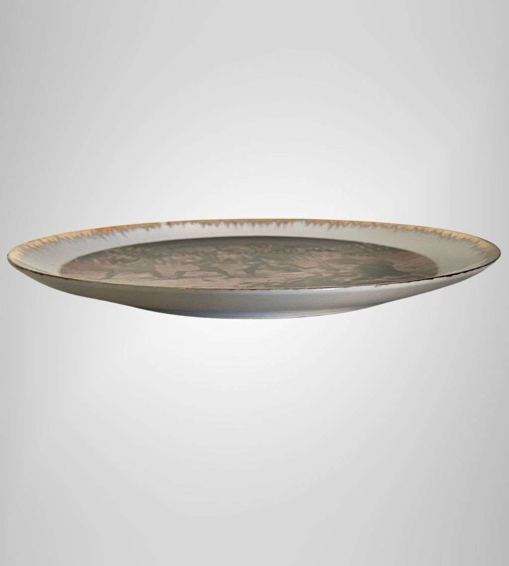 Traditional Royal Vermont Hand-Decorated Porcelain Plate - Ritual Python Dance, 20.3cm