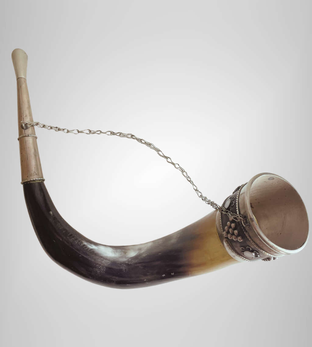 Set of 3 Antique Viking Style Drinking Horns