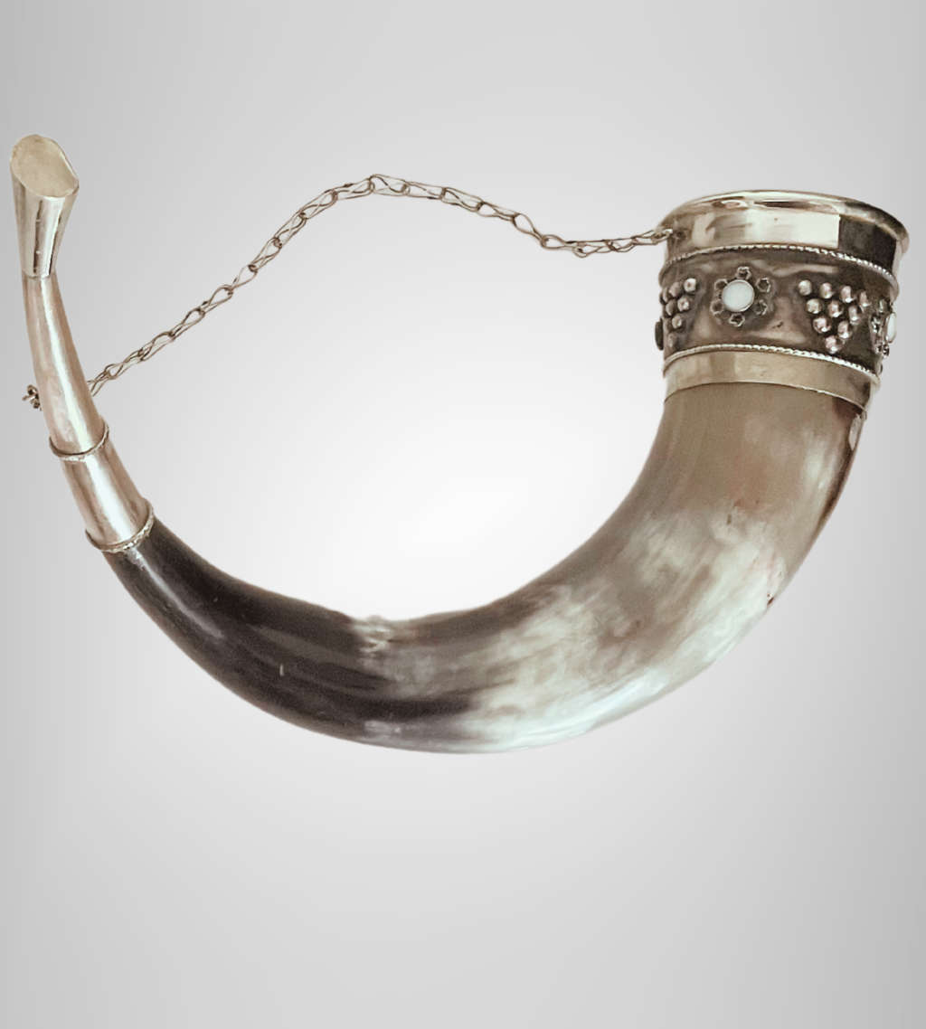 Set of 3 Antique Viking Style Drinking Horns