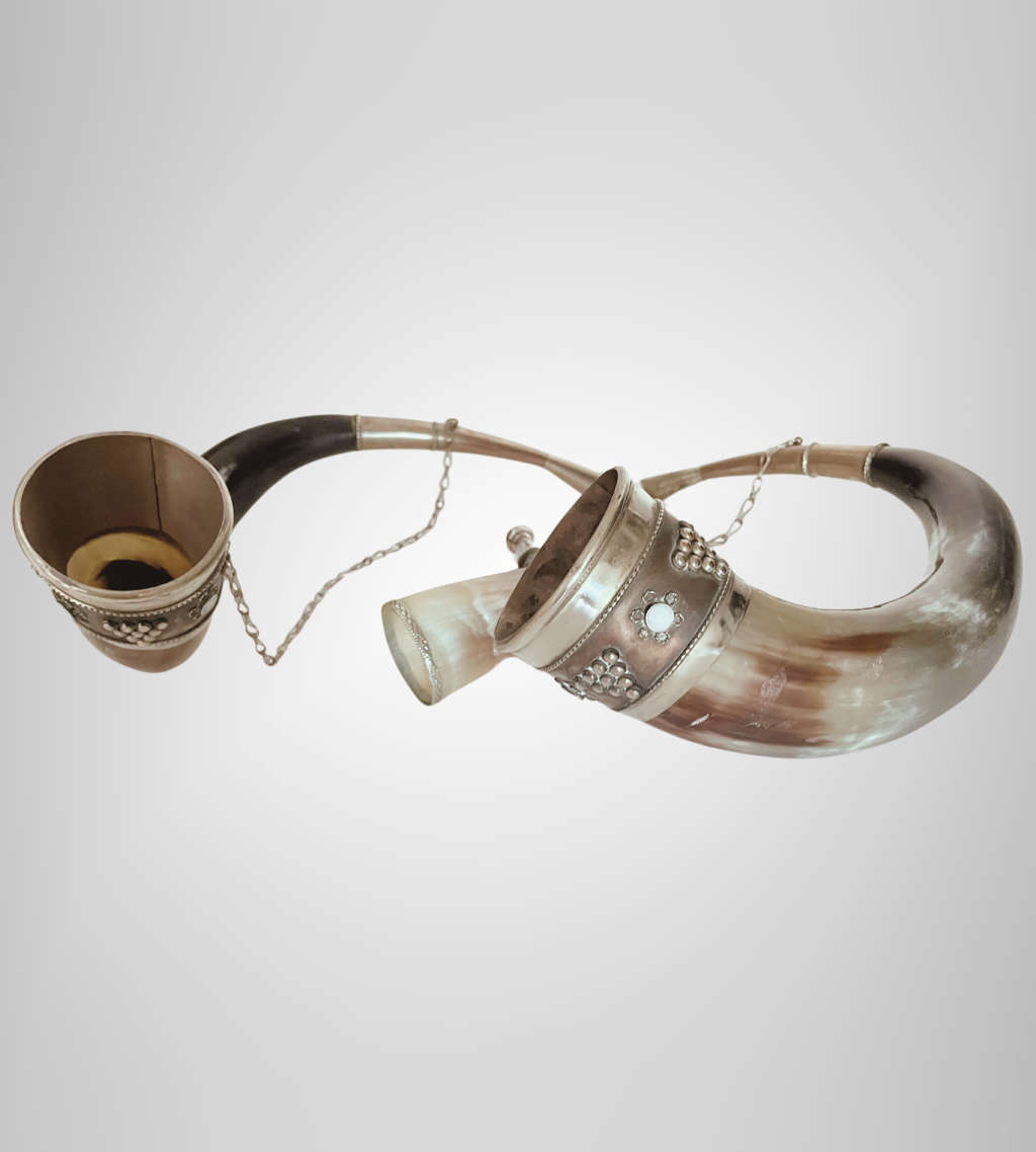 Set of 3 Antique Viking Style Drinking Horns