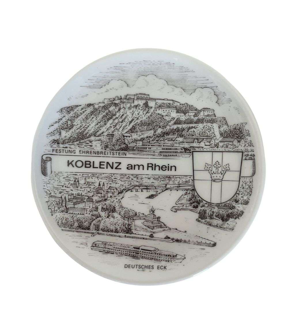 Vintage 3-Piece Collectible Coaster Plates - Made in Germany - Rhineland & Bavaria Decor 10cm