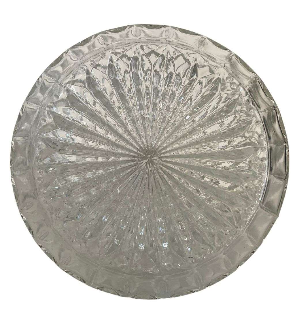 Vintage Mid 20th Century Glass Sherry Decanter with silverplated top