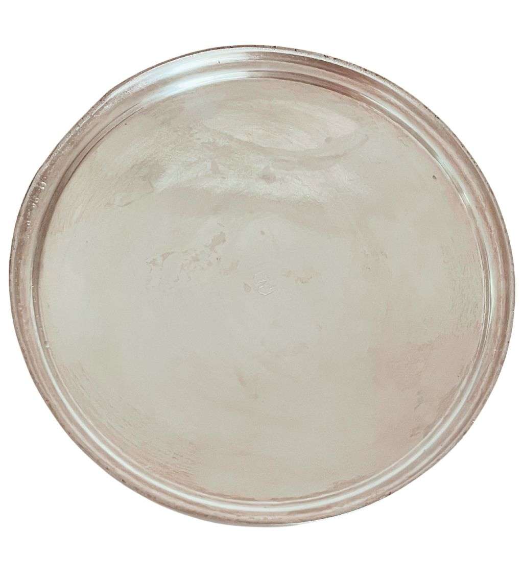 Reduced! Antique 3 Arm Colonial Silver Plated Candelabra with Axe Mark - Wilbraham Family Crest