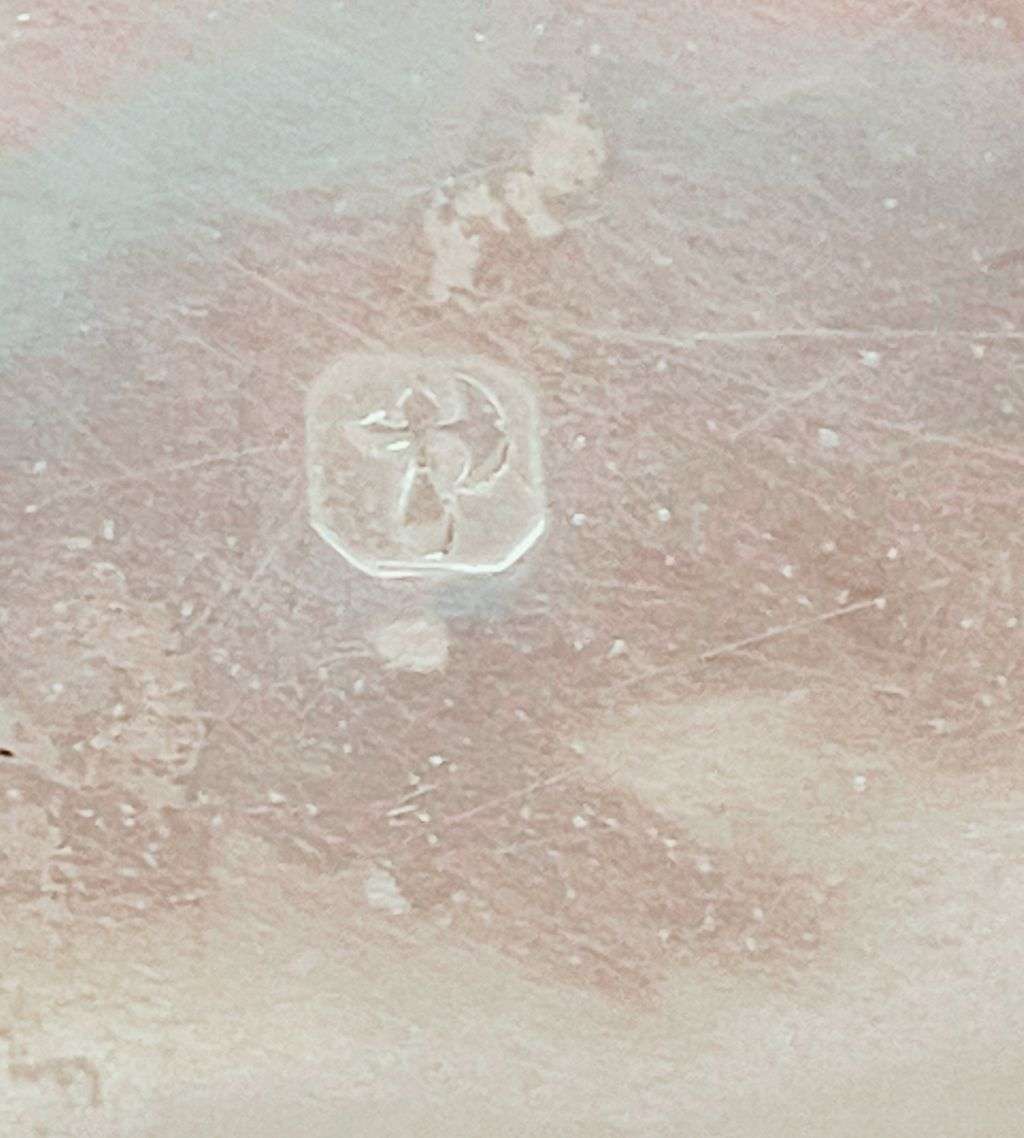 Reduced! Antique 3 Arm Colonial Silver Plated Candelabra with Axe Mark - Wilbraham Family Crest