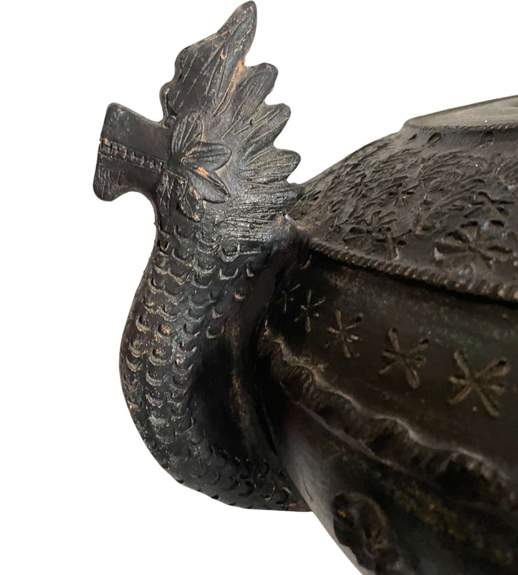 Reduced Price - Rare  Bronze Ming Dynasty Bowl with Dragon Handles, Large 55cm Size