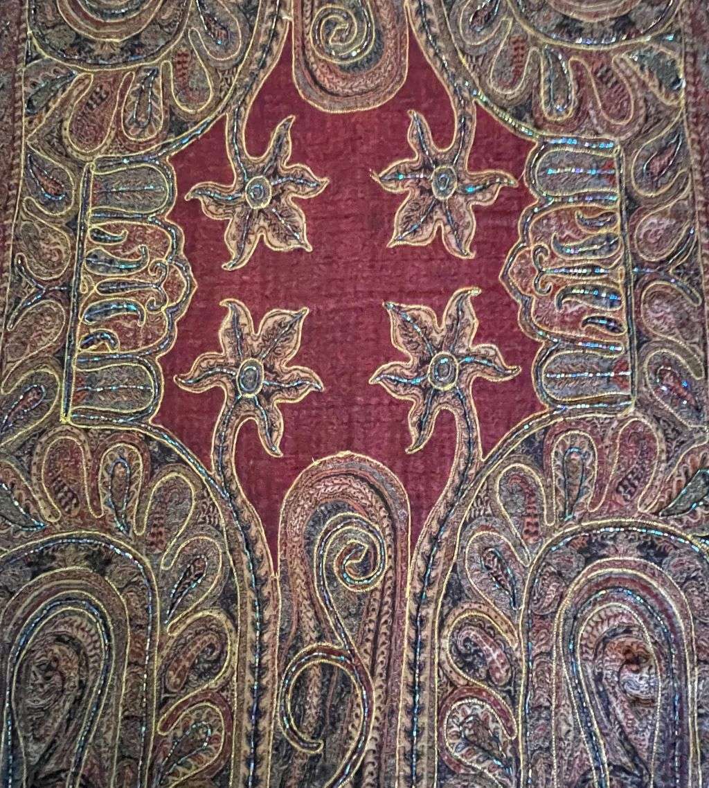 Hand Embroidered Paisley Shawl